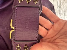 borsa chloè viola con catena dorata