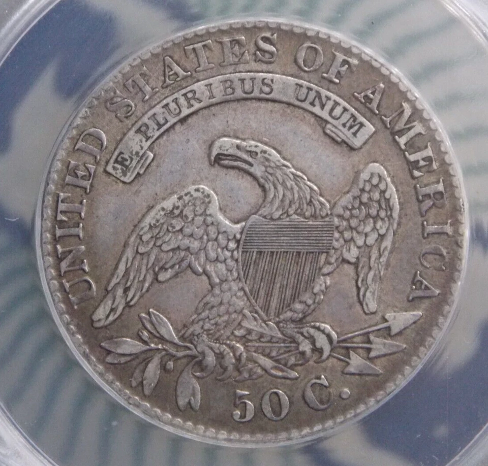 1831 Capped BUST Silver Half Dollar 50c ANACS EF40 #224 XF Extra Fine ECC&C, Inc - Image 2 of 4