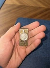 Vintage 1935 Indian Head Buffalo Nickel Arrowhead Brass Money Clip