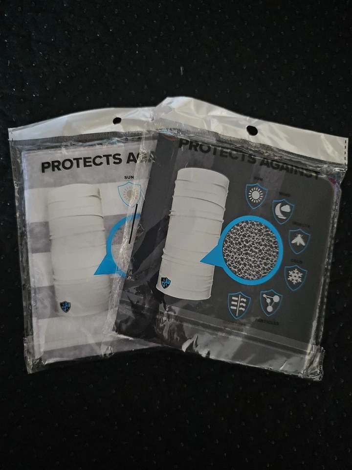 X2 SA Co. Polaina para cuello, máscara facial, diadema de tela bandana - gris/blanco - azul - nuevo Foto 2 de 2