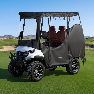 Golf Cart Cover, Visible Full-Enclosure 2&2+2 Passenger Golf Cart, 600D Waterpro