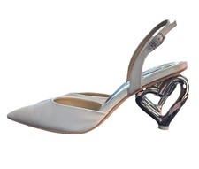 Badgley Mischka Anthropologie Weddings Lucille Heels White Sz 7