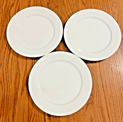 SET  3 PILLIVUYT PORCELAINE France 10'' DEPUIS 1818 Sancerre WHITE DINNER PLATES
