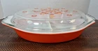 Vintage Pyrex 1.5 QT Divided Casserole Dish w/ Lid – Friendship Pattern