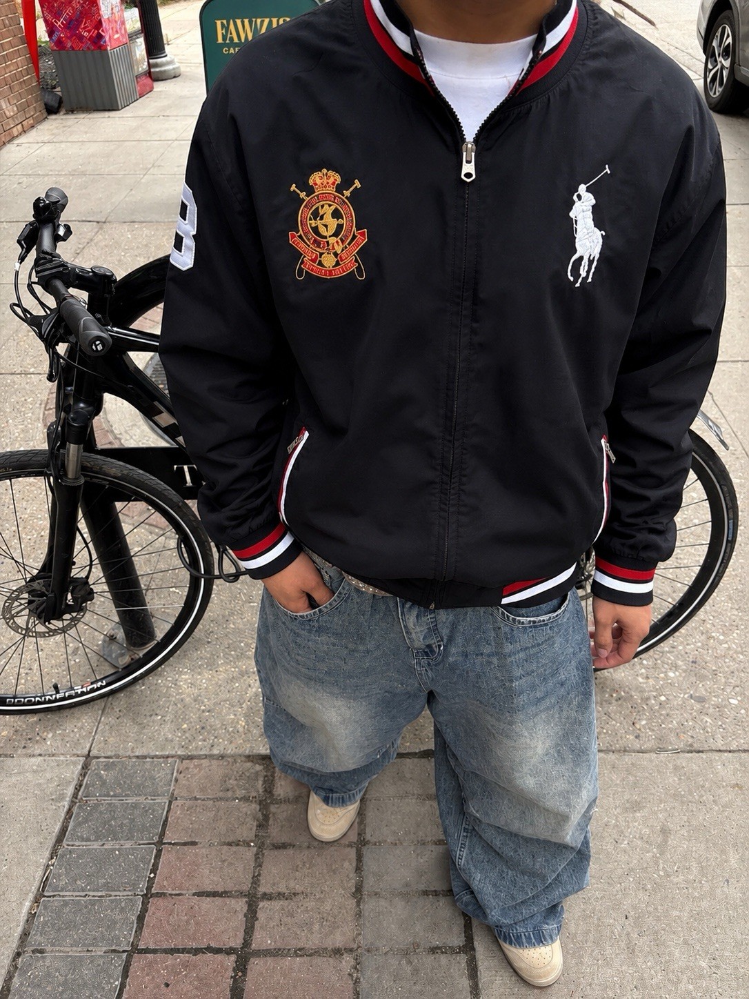 Polo Ralph Lauren Jacke XXL Schwarz | Big Pony | College/Bomberjacke | Top