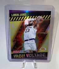 2020-21 NBA Hoops Lebron James High Voltage Gold Holo Foil