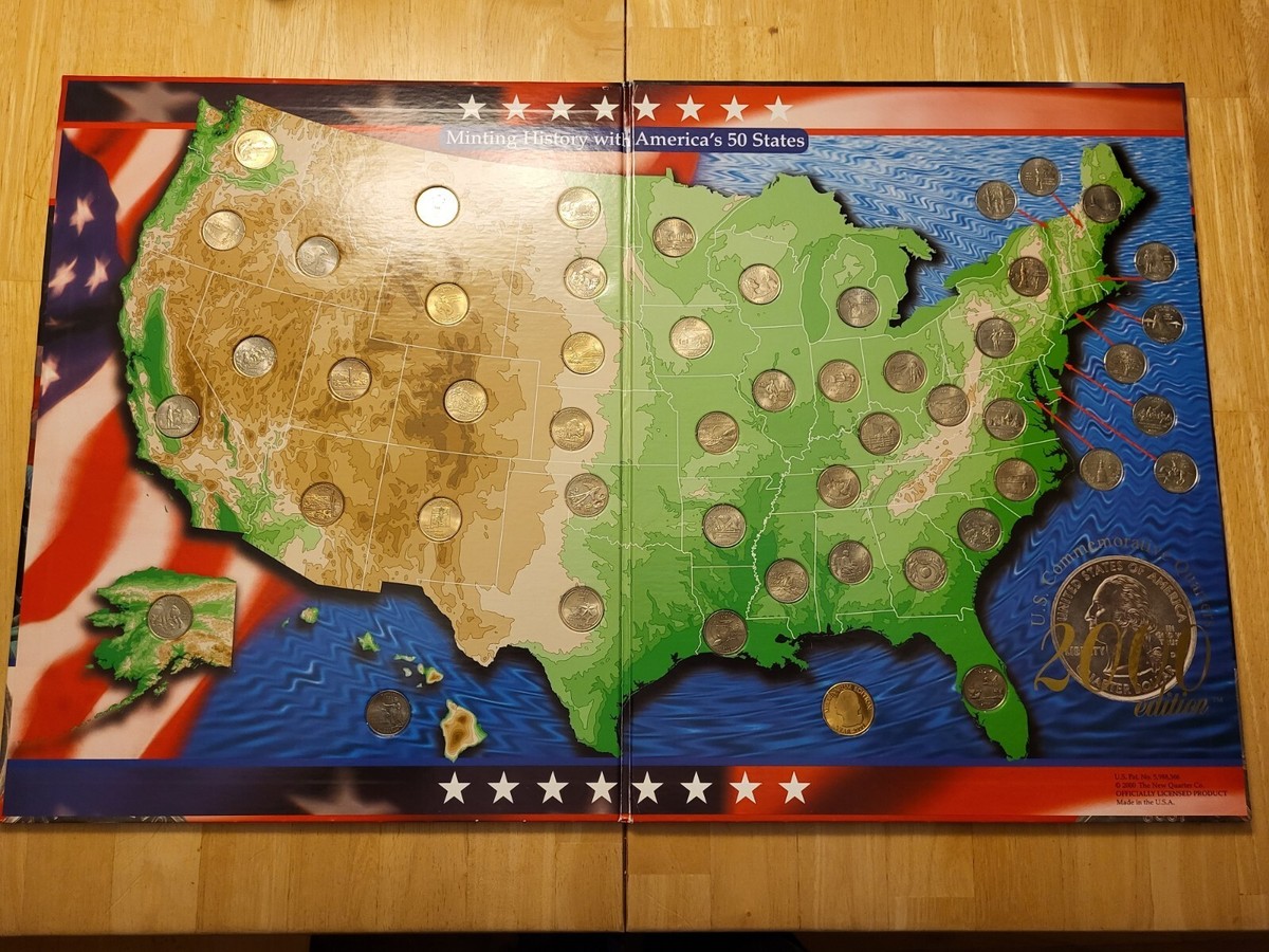 State Quarters Collector's Edition Map Book 1999-2008 Complete Set