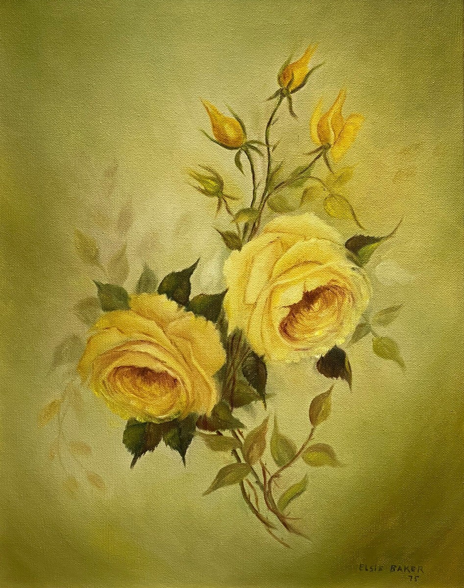 絵画 yellow roses by del gish s-l1200.jpg