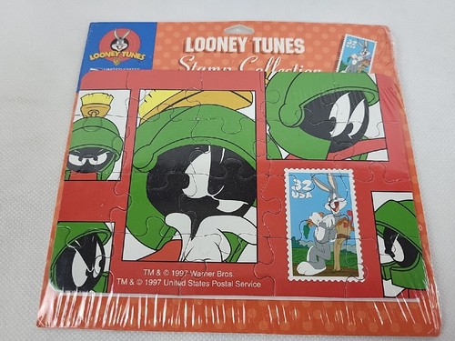 LOONEY TUNES STAMP COLLECTION Puzzle MARVIN THE MARTIAN 1997 Brand New Sealed - Picture 4 of 9