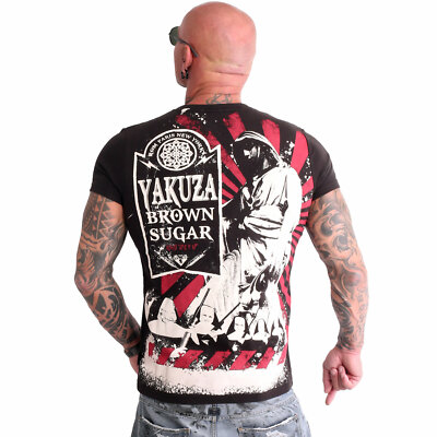 YAKUZA - Herren T-Shirt TSB 90001 ''Brown Sugar'' black (schwarz)