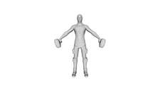 Printle XC Homme 182-Man Holding Hammers Superhero Figure for Dioramas Train Set