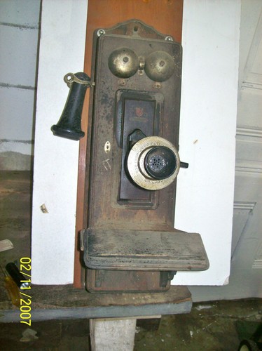 1902 – 1906 Walnut Swedish American Crank Wall Phone - Afbeelding 1 van 3