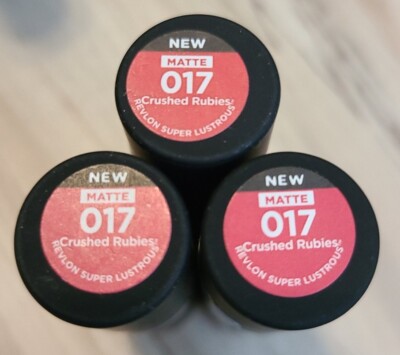 3x Revlon Super Lustrous Lipstick - matte - 017 Crushed Rubies 