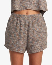 RVCA SAWYER Women's Elastic Waist Shorts - AVJNS00227 - CAM - Medium/10 - NWT