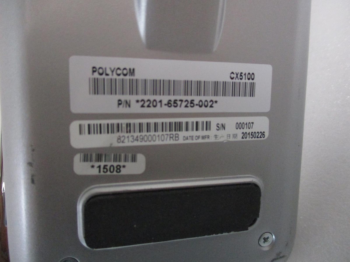 Polycom Cx5100 Unified Video Conference Station System Codec Polycom Cx5100 Unified Video Conference Station System Codec