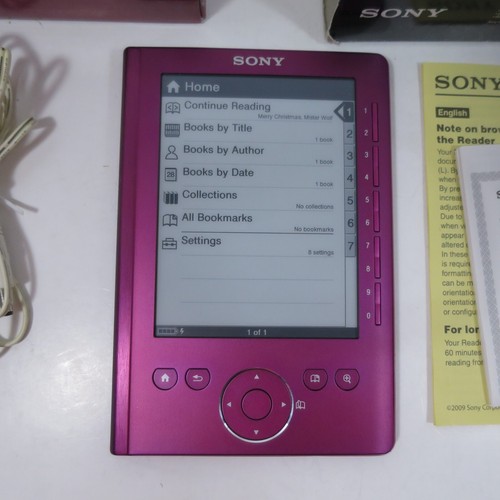 Sony Pocket Edition E-Reader PRS-300 Pink 5in Turns On *PARTS OR REPAIR Look Plz - 第 6/15 張圖片