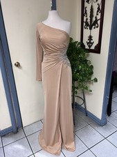Jovani Champagne Evening Gown Size 8