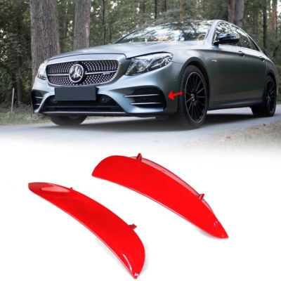 Painted RED Fit For Mercedes Benz W213 Front Sport Flaps Vent Canards SEDAN