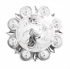 Berry Concho Silver Screw Back 1-1/4" 7861-02