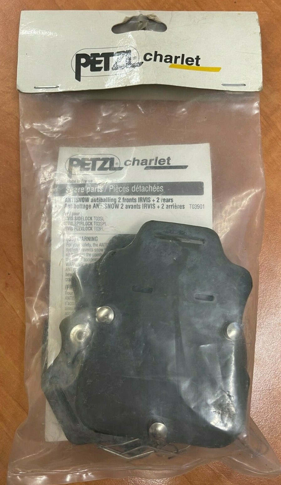 Petzl charlet Pieces détachées, AQntibottage antisnow 2 avant irvis et 2arrieres