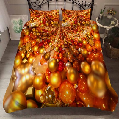 3D Christmas Accessories Quilt Cover Set Bedding Sets Pillowcases 64