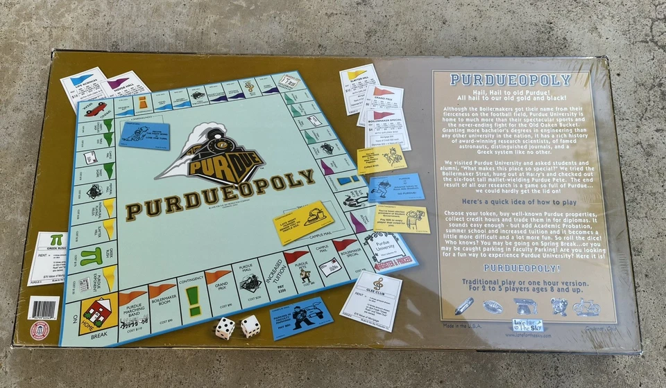 Purdueopoly By Late For The Sky Monopoly Styled Game New Sealed - Image 2 of 4