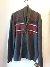 Mens urban pipeline Big Lebowski button front cardigan sweater X-Large