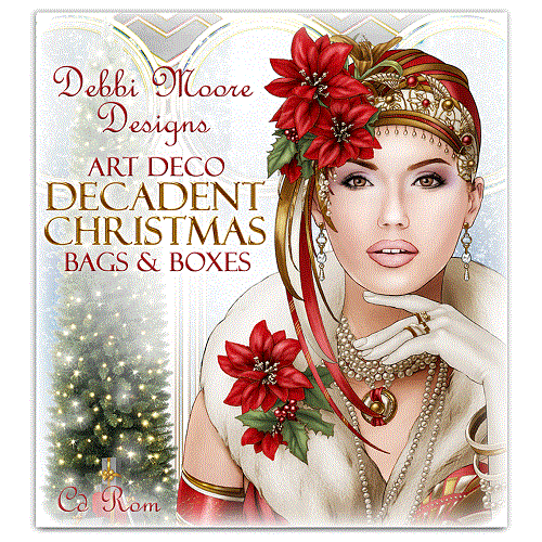 Debbi Moore Designs Art Deco Decadent Christmas Bags & Boxes CD Rom (326549) - Picture 1 of 1