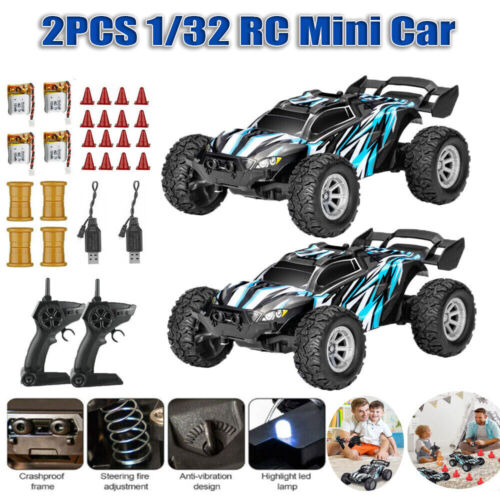 2PCS 1:32 High Speed 20KM/h RC Car Remote Control Off-road Truck Buggy Toy Adult - Picture 2 of 13