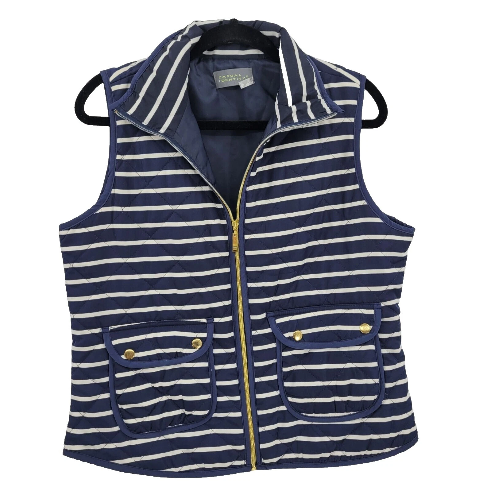 Petites Striped Vests for Women