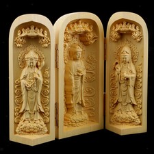 Buddha Statue Carved Sculpture Decoration of Boxwood -1