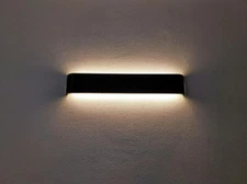 6W 12W 18W 24W LED LUXURY WALL LIGHT INDOOR OUTDOOR SILVER BLACK UP DOWN NEW