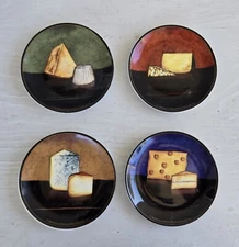 VTG. SET OF 4 ANDREA LALIBERTE PELA CONCEPT CHEESE APPETIZER MINI PLATES
