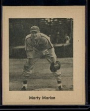 1947 Sports Exchange Miniatures Marty Marion Cardinals Writing On Back LOOK!