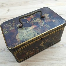 Antique Wed J Bekkers & Zoon Dordrecht Holland Lithograph Tin Lockable Tin 