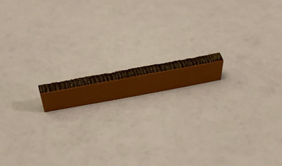 NOS 1980's Charvel Brown Phenolic Nut Blank Strat head size