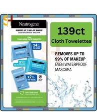 Neutrogena Makeup Remover Hydro Boost Ultra-Soft Cleansing Towelettes 139-count