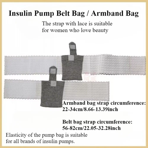 Brazalete Cinturón Bomba Insulina con Bolsillo para Suministros Diabéticos Transpirable - Imagen 3 de 21