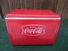 VINTAGE 1960s Red COCA COLA Cooler Chest with Lid Drink Soda Great  Decoration