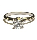GIA certified 14k white gold 1.02ct round diamond solitaire engagement ring 2.1g — photo 3