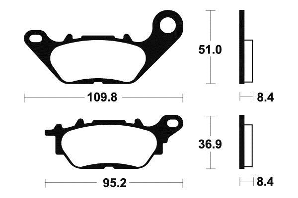 Plaquettes frein avant MA358 pour rouler en sécurité en YAMAHA YBR125