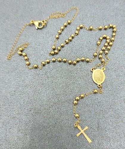 Catholic Rosary Bead Necklace Crucifix 