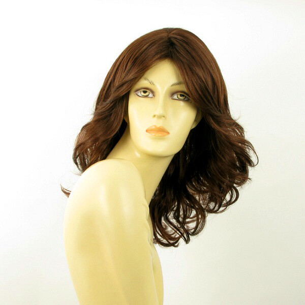 Perruque Femme Semi-longue Couleur Roux Brun Foncé (rame Marrone Scuro) - Modèle GLADIS 31 - Neuf Avec étiquettes