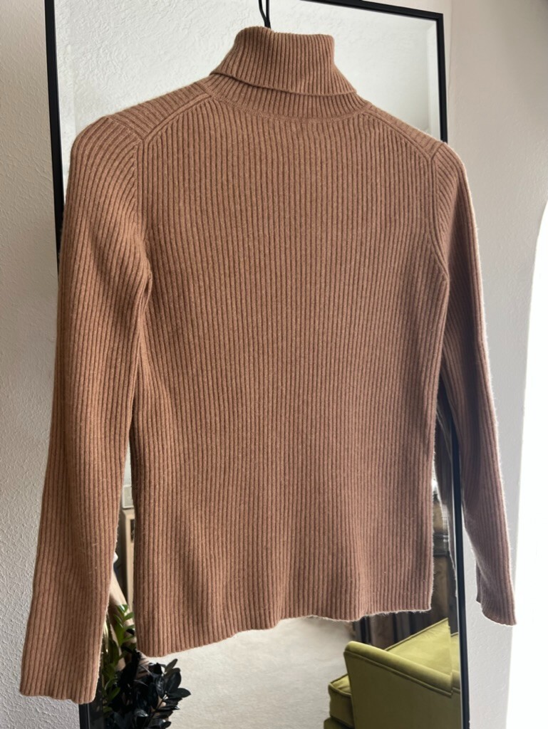 State Cashmere The Ribbed Turtleneck Basic Sweate… - image 3