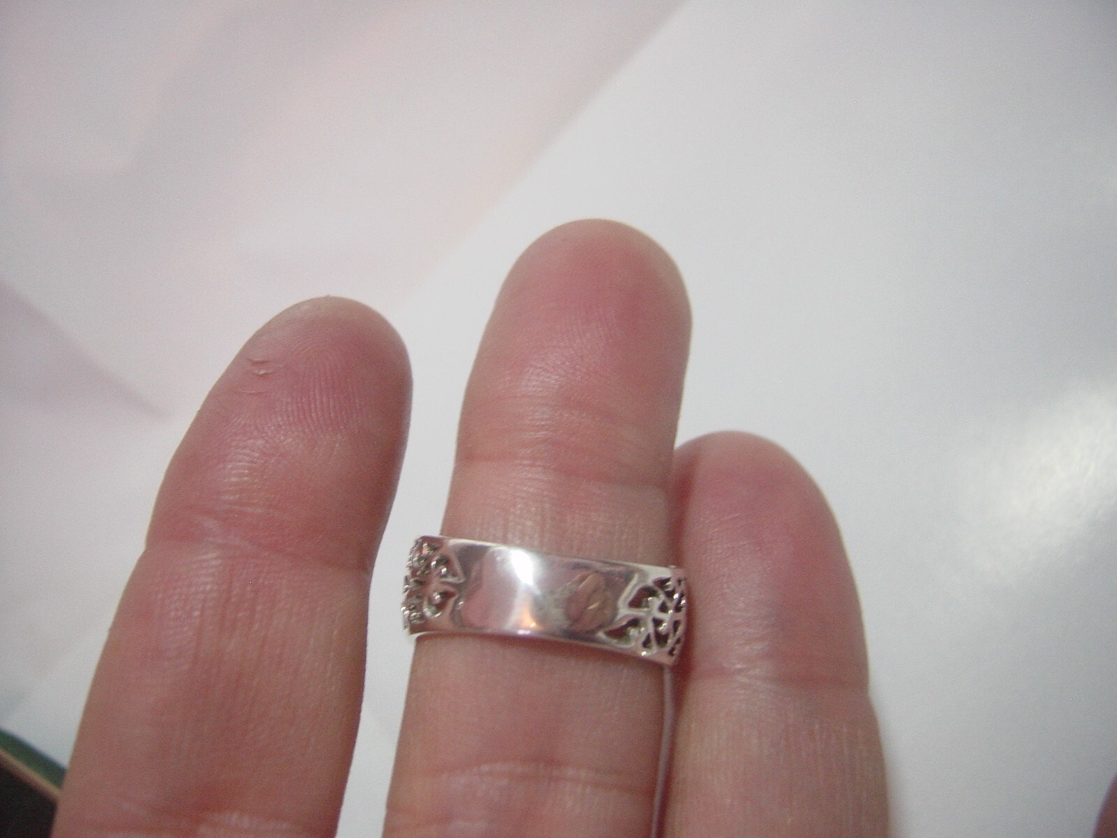 Vintage Solid Silver ornate Ring-superb genuine n… - image 5