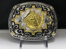 Horse Cowboy belt buckle western style hebilla caballo