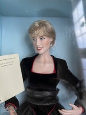 Princess Diana Princess of Wales Porcelain Doll Franklin Mint Collectible Figure