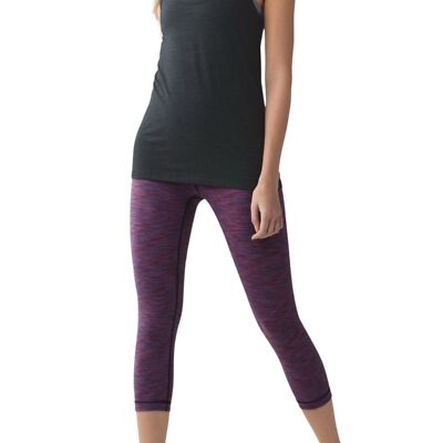 Lululemon Purple Heather Wunder Under Crop II Leggings