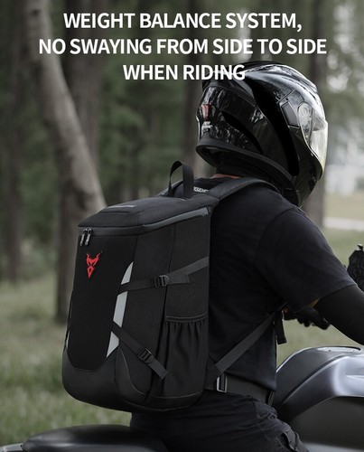 Zaino Moto catarifrangente impermeabile porta casco Porta Oggetti Zaino DaMoto - Foto 11 di 16