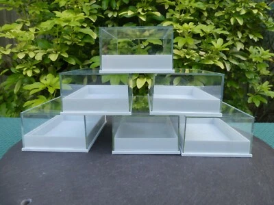 12 Perspex Clear Lid Specimen Display Boxes Shell Minerals Gems Fossil Geology